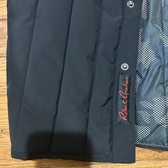 Robert Graham Full Zip Field Jacket Mens Stone $348 Black Logo RGF22R80 NEW - Picture 6 of 16